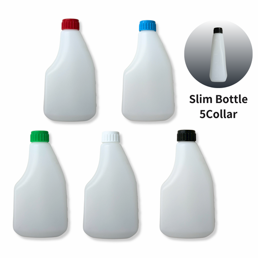 500mlスリム容器（5本入・5色キャップ）