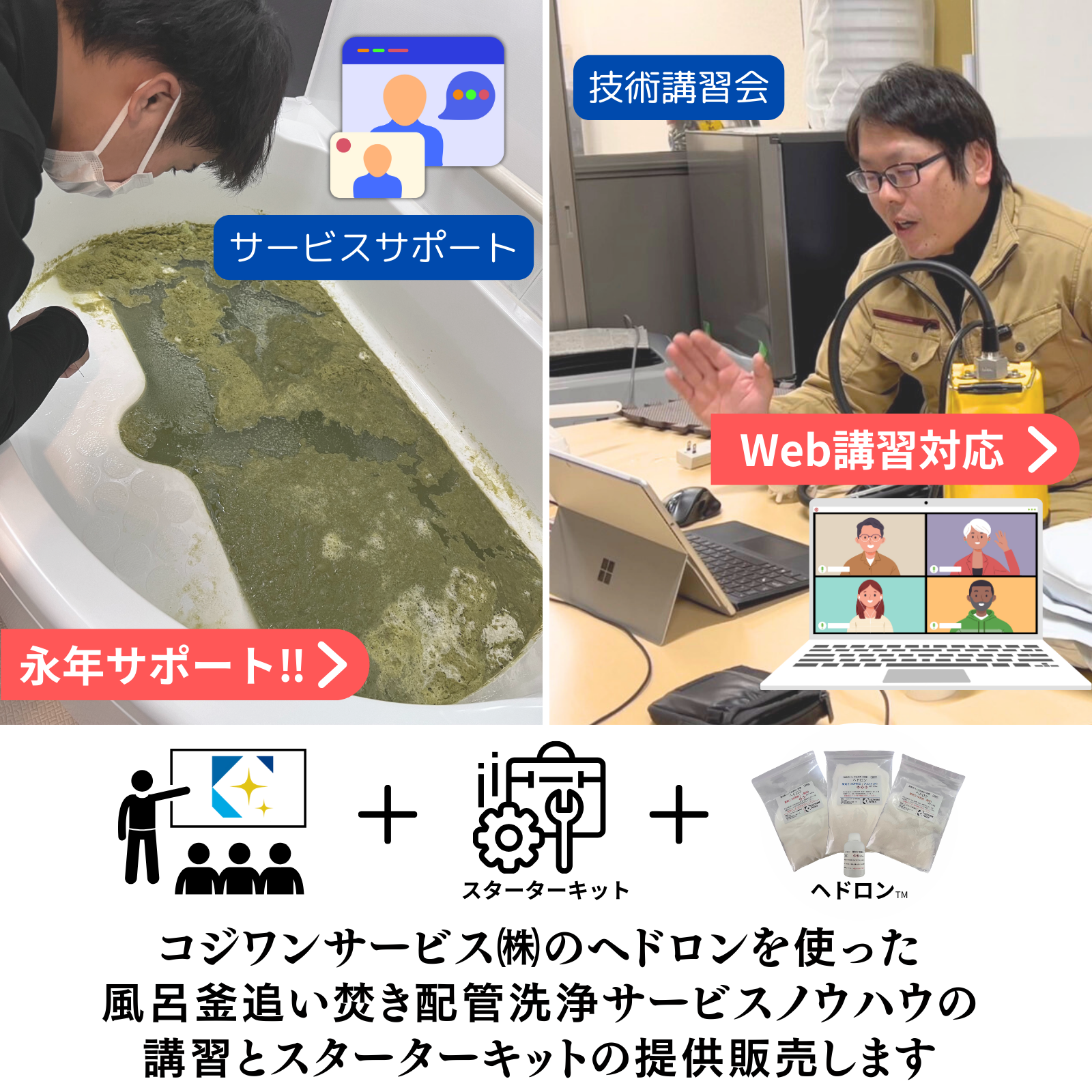 風呂釜追い焚き配管洗浄サービス |スタートキット&講習 – コジ 風呂釜追い焚き配管洗浄サービス |スタートキット&講習 – コジ